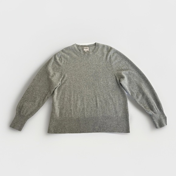J Crew Sweater Womens 3X Gray Cashmere Crewneck Classic Fit Pullover Soft Knit - Picture 1 of 10